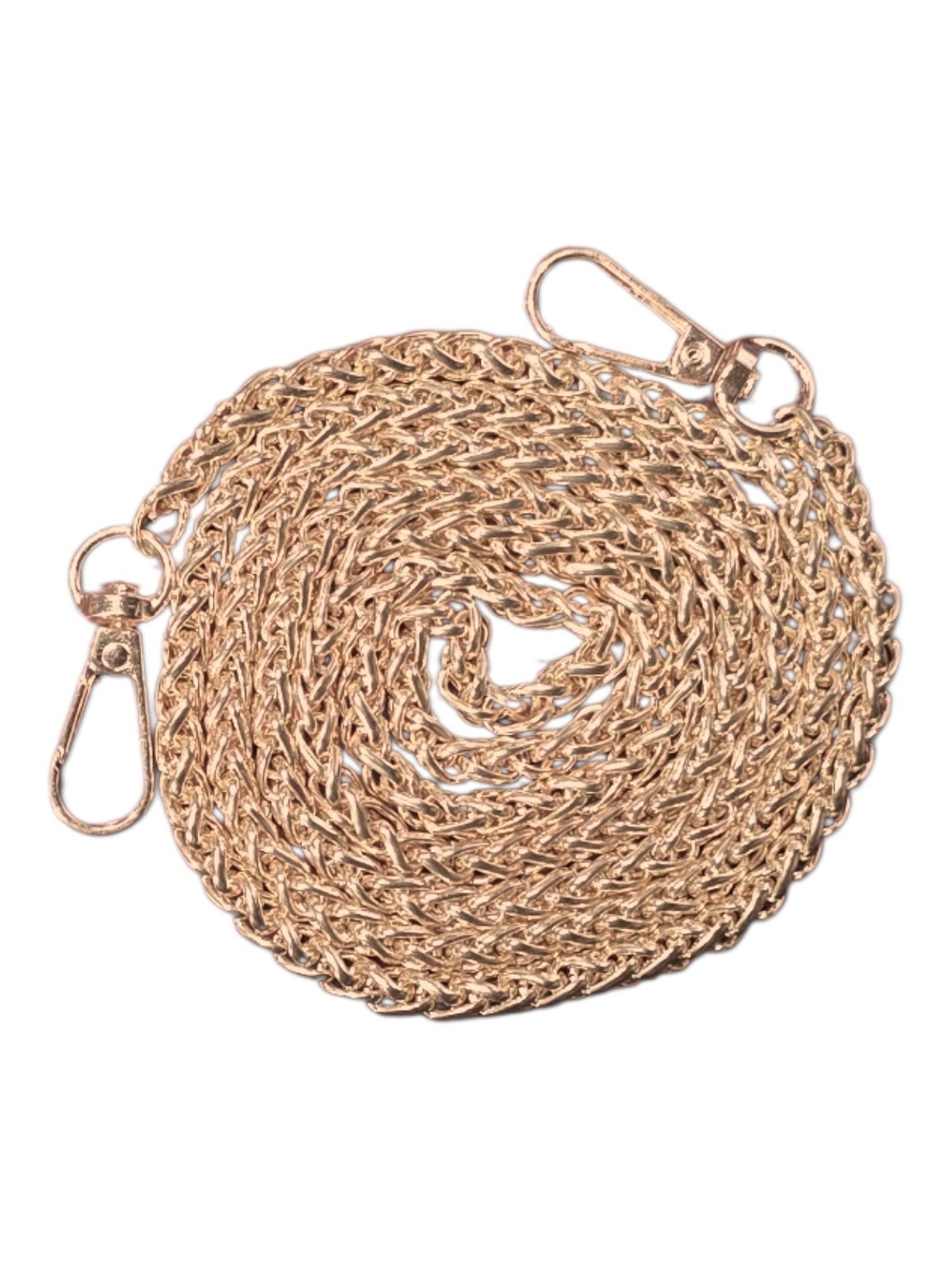 Rose Gold Tone Wheat Braided Purse Chain Strap Replacement Crossbody Shoulder